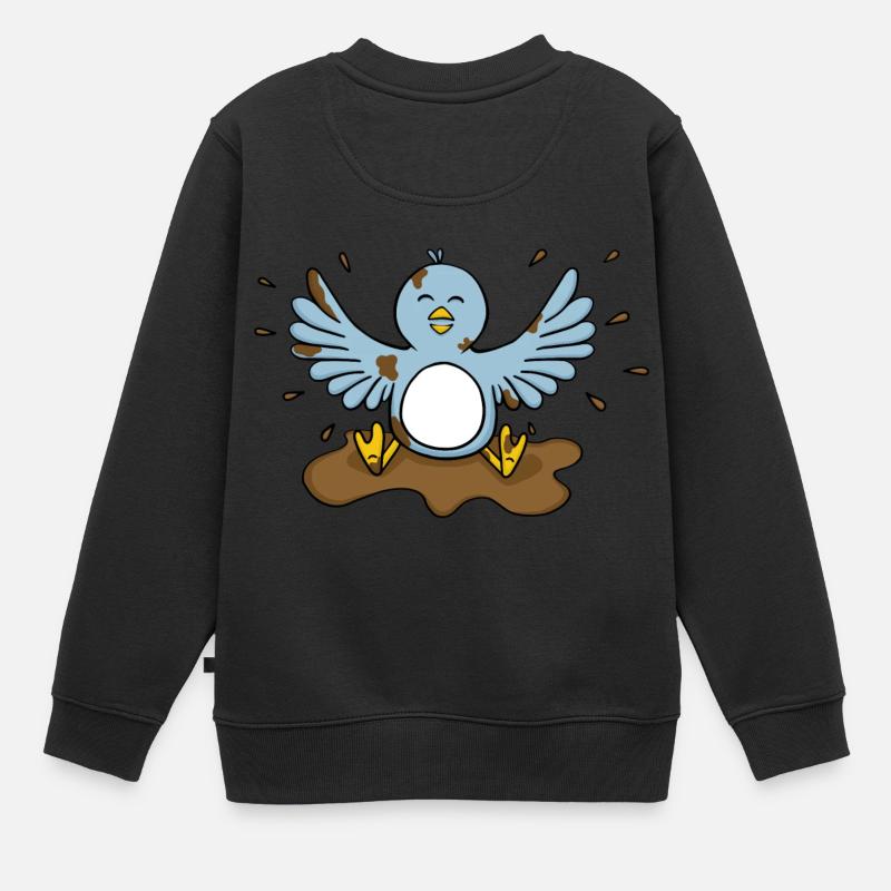 rustre litière - Sweat Premium enfant bio - noir