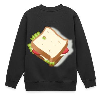 sandwich - Sweat Premium enfant bio - noir - Dos - AI Model Kid Female (0cm)
