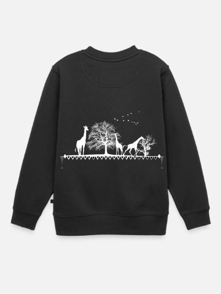 Girafe girafes - Sweat Premium enfant bio - noir