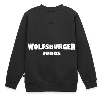 Die Boys aus Wolfsburg - Kinder Premium Organic Sweatshirt - Schwarz - Hinten - AI Model Kid Female (0cm)