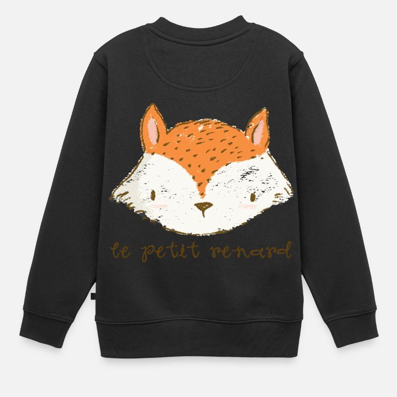 le petit renard - Kinder Premium Organic Sweatshirt - Schwarz