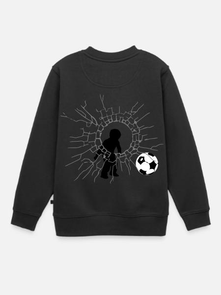 Fußball Junge - Kinder Premium Organic Sweatshirt - Schwarz