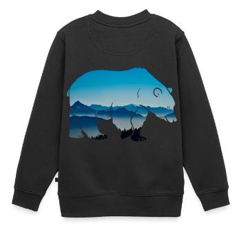 Les habitants des forêts Forester ours sauvage animal forêt nature - Sweat Premium enfant bio - noir - Dos - AI Model Kid Female (0cm)