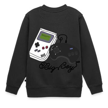 Gamer Videospiele Spiel Junge Aussenseiter Joystick - Kinder Premium Organic Sweatshirt - Schwarz - Hinten - AI Model Kid Female (0cm)