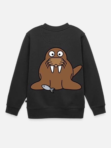 Morses - Sweat Premium enfant bio - noir