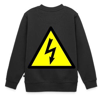 Hochspannung Blitz - Kinder Premium Organic Sweatshirt - Schwarz - Hinten - AI Model Kid Female (0cm)