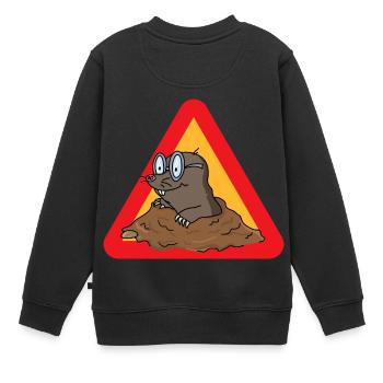 Maulwurf - Kinder Premium Organic Sweatshirt - Schwarz - Hinten - AI Model Kid Female (0cm)
