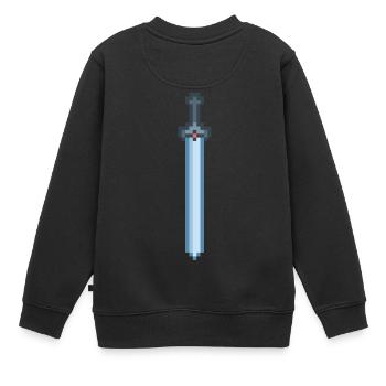 Iron Sword - Kids Premium Organic Sweatshirt - black - Back - AI Model Kid Female (0cm)
