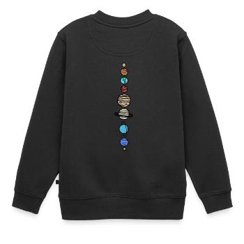 Solar system - Kids Premium Organic Sweatshirt - black - Back - AI Model Kid Female (0cm)