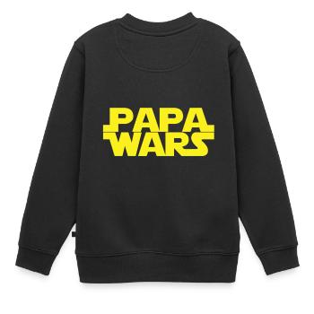 Papa wars - Kinder Premium Organic Sweatshirt - Schwarz - Hinten - AI Model Kid Female (0cm)
