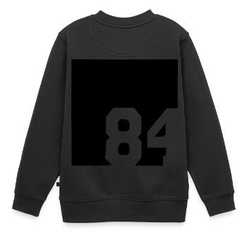1984 - Kinder Premium Organic Sweatshirt - Schwarz - Hinten - AI Model Kid Female (0cm)