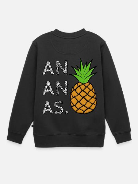 ANANAS. - Sweat Premium enfant bio - noir