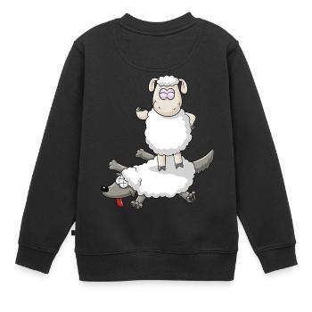 Victoire du mouton - Sweat Premium enfant bio - noir - Dos - AI Model Kid Female (0cm)