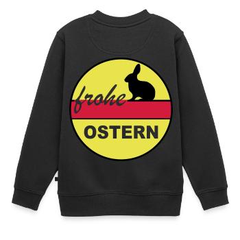 Frohe Ostern 3c - Kinder Premium Organic Sweatshirt - Schwarz - Hinten - AI Model Kid Female (0cm)