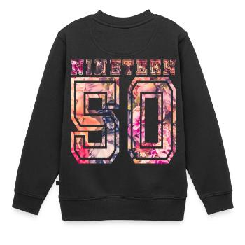 1950 B NINETEEN - Sweat Premium enfant bio - noir - Dos - AI Model Kid Female (0cm)