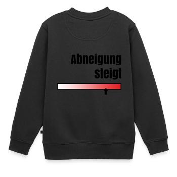 Abneigung steigt - Lass mich in Ruhe als Geschenk - Kinder Premium Organic Sweatshirt - Schwarz - Hinten - AI Model Kid Female (0cm)