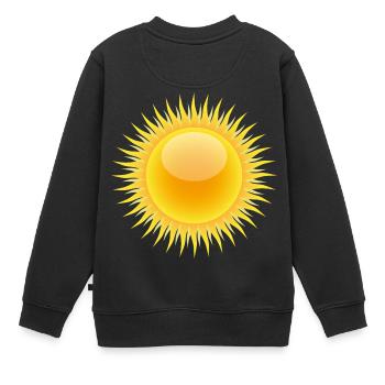 Sonne - Kinder Premium Organic Sweatshirt - Schwarz - Hinten - AI Model Kid Female (0cm)