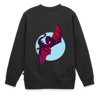 Mister Dragounet - Sweat Premium enfant bio - noir - Dos - AI Model Kid Female (0cm)