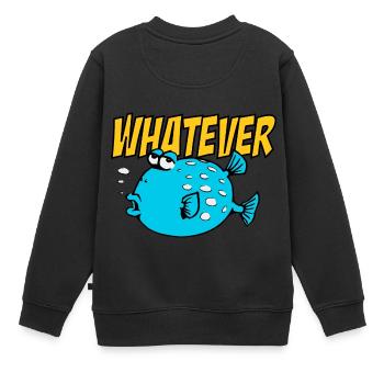 Whatever Fishi - Kinder Premium Organic Sweatshirt - Schwarz - Hinten - AI Model Kid Female (0cm)
