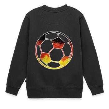 Deutschland WM EM Weltmeister Fussballmannschaft - Kinder Premium Organic Sweatshirt - Schwarz - Hinten - AI Model Kid Female (0cm)