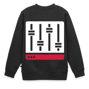 Equalizer Mischpult Geschenk - Kinder Premium Organic Sweatshirt - Schwarz - Hinten - AI Model Kid Female (0cm)