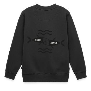 Sternzeichen Fische - Kinder Premium Organic Sweatshirt - Schwarz - Hinten - AI Model Kid Female (0cm)