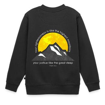 Ps 36: 6 - Sweat Premium enfant bio - noir - Dos - AI Model Kid Female (0cm)
