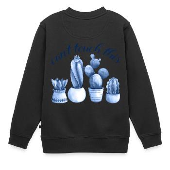 can´t touch this Kakteen - Kinder Premium Organic Sweatshirt - Schwarz - Hinten - AI Model Kid Female (0cm)