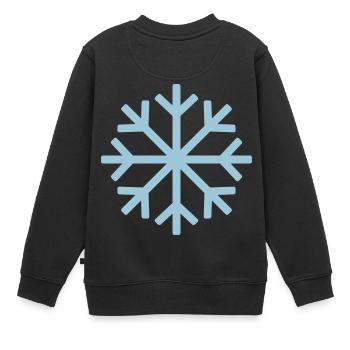 flocon de neige 2 - Sweat Premium enfant bio - noir - Dos - AI Model Kid Female (0cm)