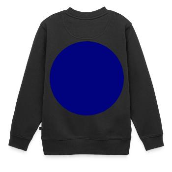 cercle bleu - Sweat Premium enfant bio - noir - Dos - AI Model Kid Female (0cm)