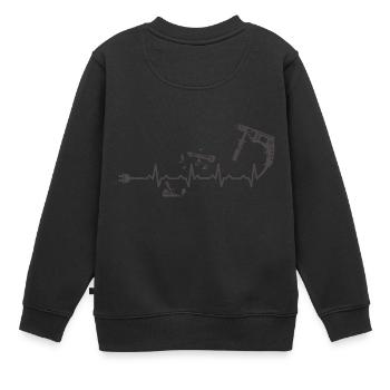 Tournevis sans fil travail d'amélioration de la maison cadeau rythme cardiaque - Sweat Premium enfant bio - noir - Dos - AI Model Kid Female (0cm)