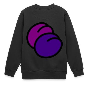 veggie Veggie prune prune fruits10 - Sweat Premium enfant bio - noir - Dos - AI Model Kid Female (0cm)