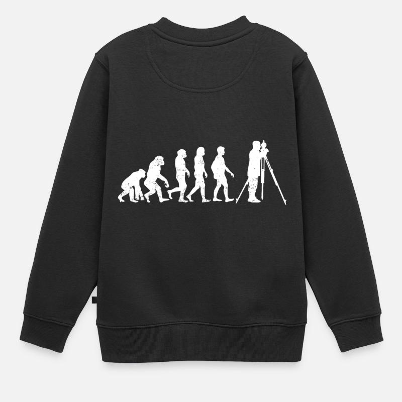 évolution arpenteur-géomètre, professions - Sweat Premium enfant bio - noir
