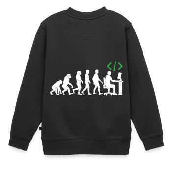 Les programmeurs codeur cadeau évolution java c ++ - Sweat Premium enfant bio - noir - Dos - AI Model Kid Female (0cm)