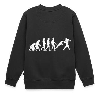 hundetrainer evolution geschenk hundesport - Kinder Premium Organic Sweatshirt - Schwarz - Hinten - AI Model Kid Female (0cm)