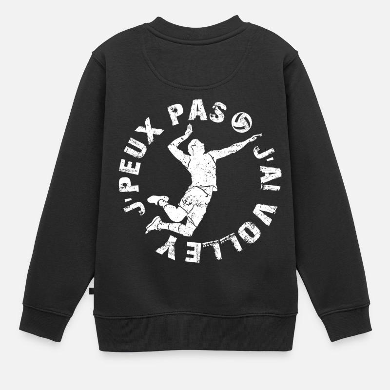 JPP-VOLLEY-W - Sweat Premium enfant bio - noir