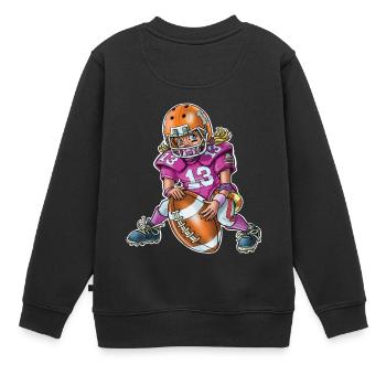 Little baby american football player 2 - Kids Premium Organic Sweatshirt - black - Back - AI Model Kid Female (0cm)