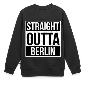 Straight Outta Berlin - Sweat Premium enfant bio - noir - Dos - AI Model Kid Female (0cm)