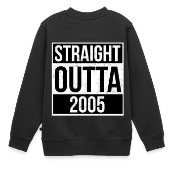 Straight Outta 2005 - Sweat Premium enfant bio - noir - Dos - AI Model Kid Female (0cm)