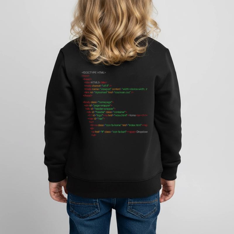 Code HTML5 Sweat Premium enfant bio
