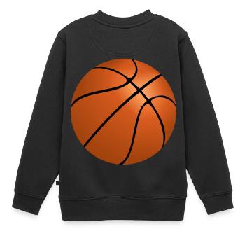 Basket-ball - Sweat Premium enfant bio - noir - Dos - AI Model Kid Female (0cm)