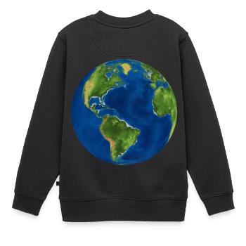 globe - Sweat Premium enfant bio - noir - Dos - AI Model Kid Female (0cm)