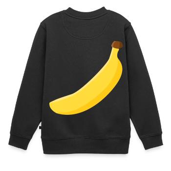banane - Sweat Premium enfant bio - noir - Dos - AI Model Kid Female (0cm)