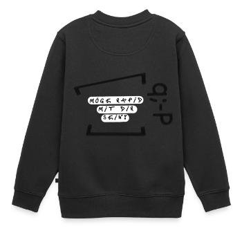Möge Rapid mit dir sein! q;-P - Kinder Premium Organic Sweatshirt - Schwarz - Hinten - AI Model Kid Female (0cm)