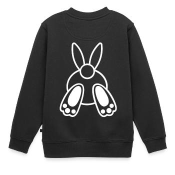 Lapin - Lapin - Sweat Premium enfant bio - noir - Dos - AI Model Kid Female (0cm)