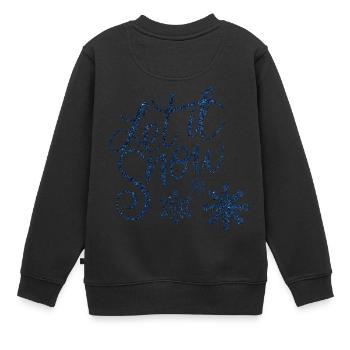 Laisse la neige - Sweat Premium enfant bio - noir - Dos - AI Model Kid Female (0cm)