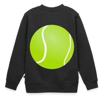 Balle de tennis - Sweat Premium enfant bio - noir - Dos - AI Model Kid Female (0cm)