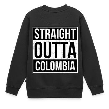 Straight Outta Colombia! - Kinder Premium Organic Sweatshirt - Schwarz - Hinten - AI Model Kid Female (0cm)