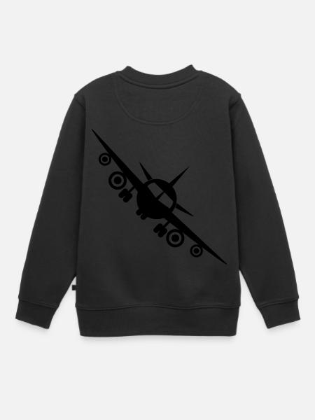 Avion - Fly - Sweat Premium enfant bio - noir