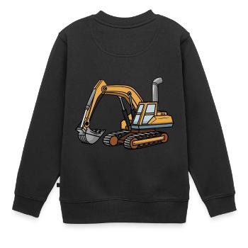 Pelle chemise Son enfant - Sweat Premium enfant bio - noir - Dos - AI Model Kid Female (0cm)